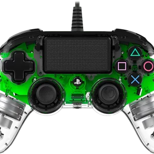 NACON Manette filaire Compacte Lumineuse PS4 Vert (PS4OFCPADCLGREEN)