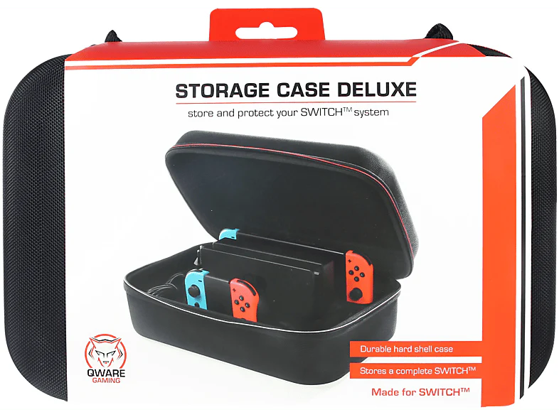 QWARE Nintendo Switch Sac de transport Noir (QW NSW-5000) Noir Sac de transport – Image 2